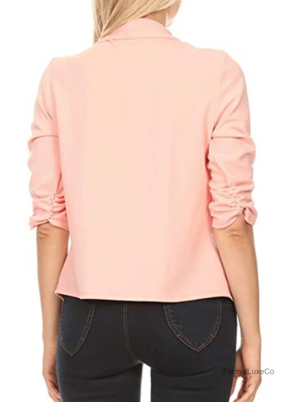 Women's 3/4 Sleeve Open Front Blazer Jacket